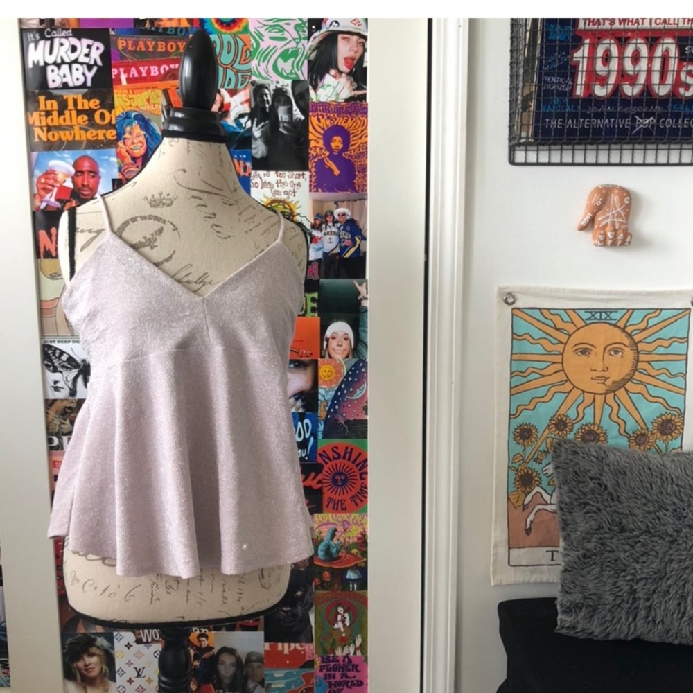 Wild fox sparkly peplum cami